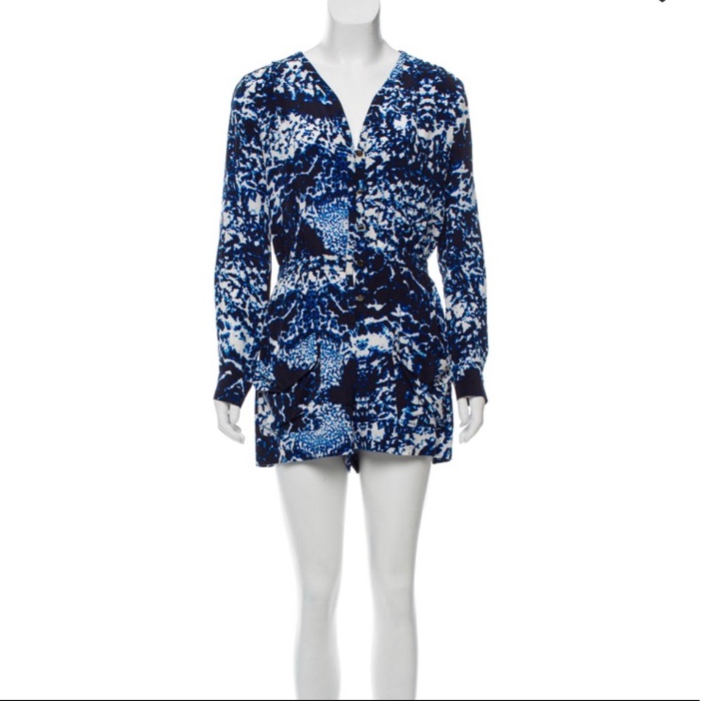 Intermix Abstract Print Silk Romper